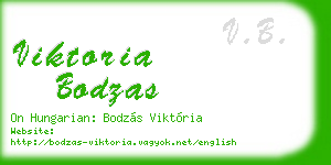 viktoria bodzas business card