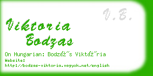 viktoria bodzas business card